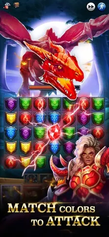 A battle board with coloured tiles tied to characters